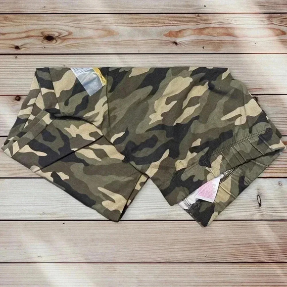 NO BOUNDARIES Junior Girl's size L(11-13) ANKLE LEGGINGS Green Camo COTTON ~New - Picture 2 of 2